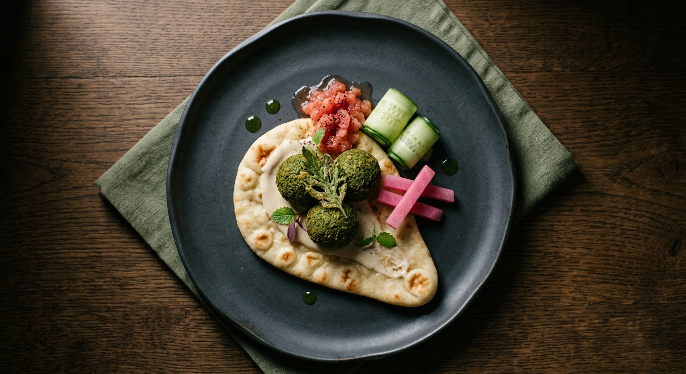 Chickpea Royale: Falafel, Laffa & All the Fixings