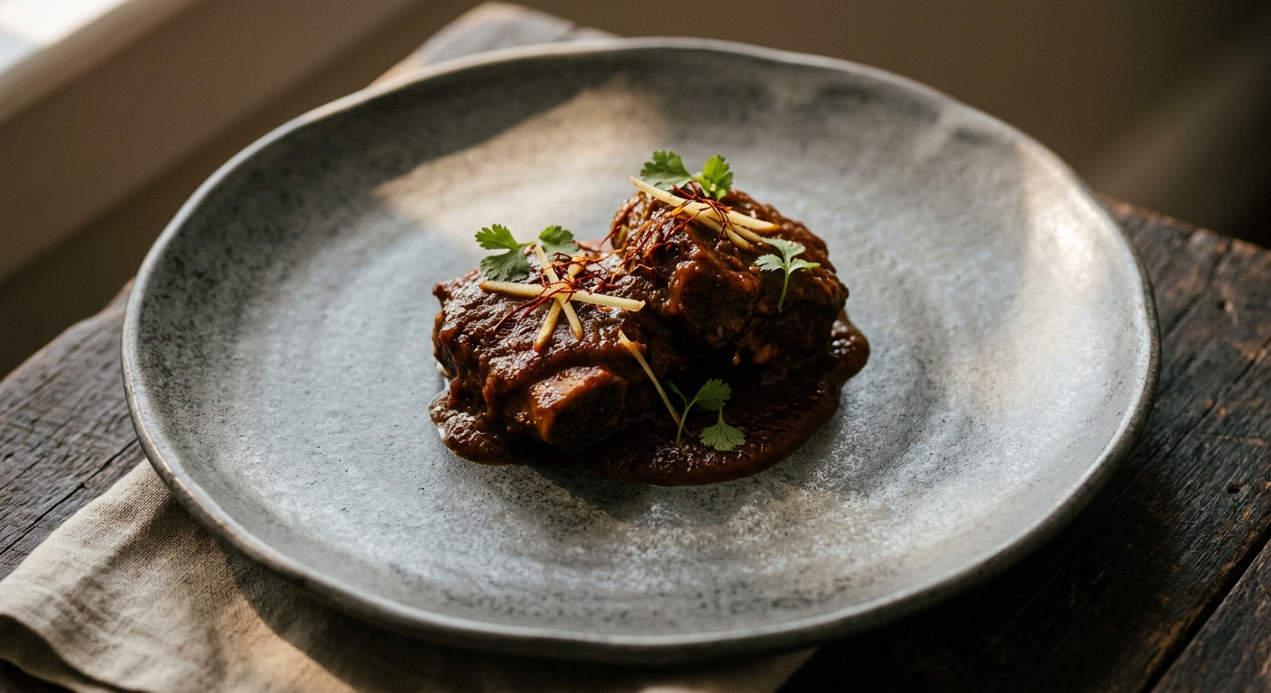 Rogan Josh — Lamb Shoulder Braised in Saffron & Kashmiri Fire