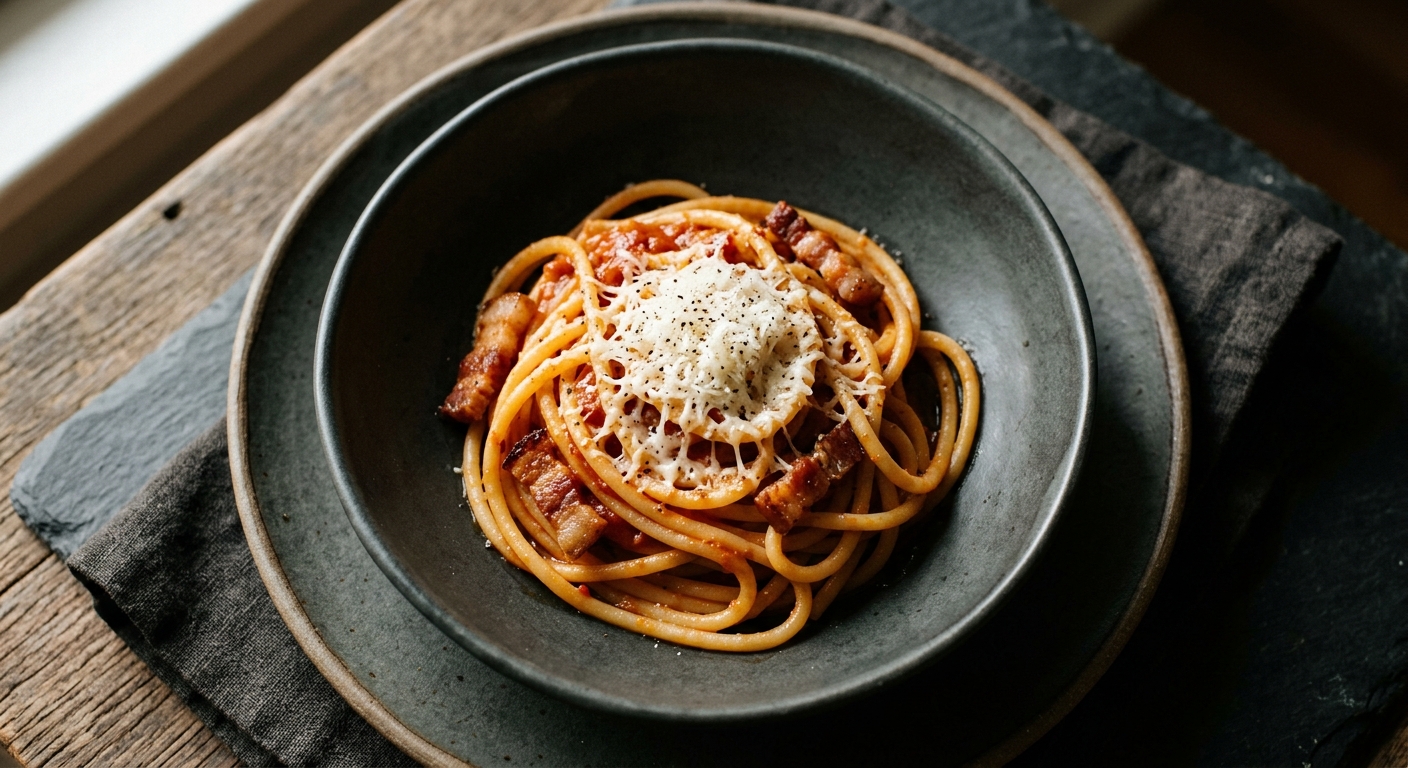 Bucatini all'Amatriciana — The Tube That Holds the Soul