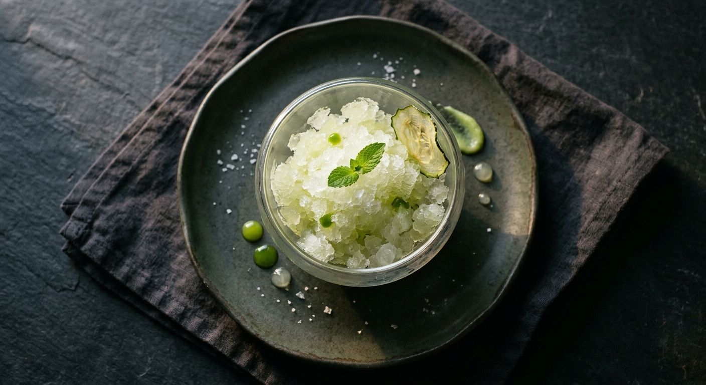 Gin-Soaked Cucumber & Lime Granita