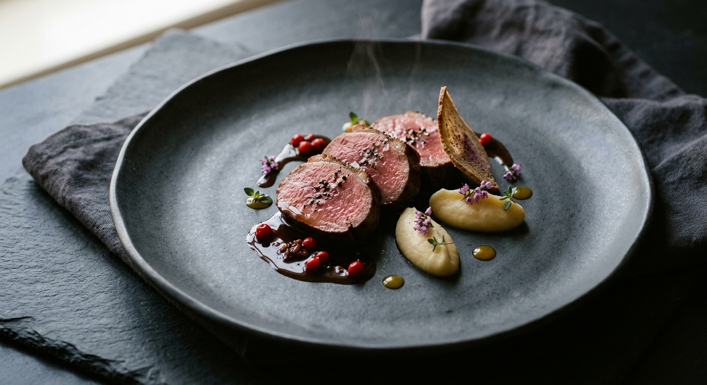 Roast Venison Saddle with Heather & Rowan