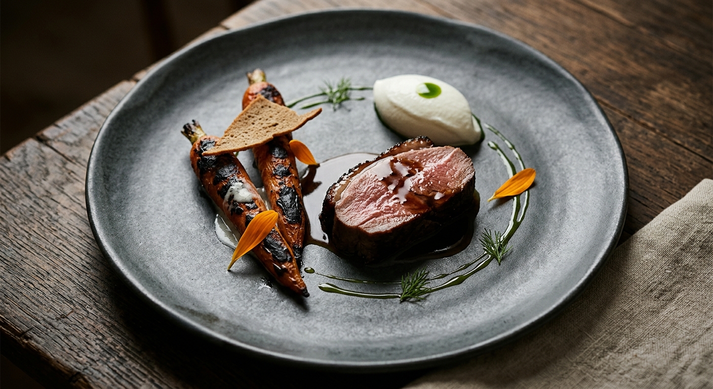 Herdwick Lamb, Burnt Carrots & Whey